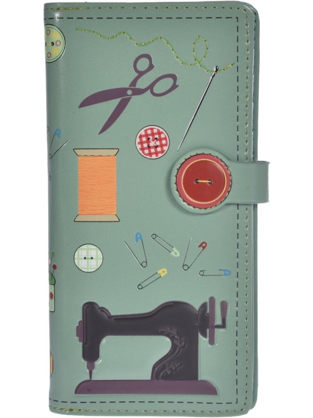 Vegan Leather Clutch Wallet Purse - Stylish Zipper Cardholder with Pretty